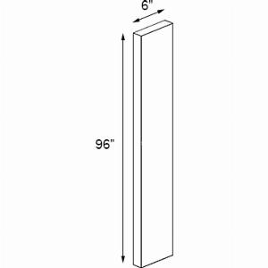 Refined Modern Slate Shaker Cabinet Fillers  Tall Filler6W x 96H x D