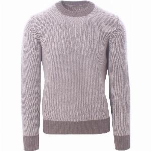 girocollo in cashmere grana riso