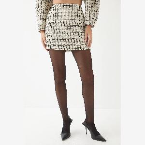 Enjoy 63 Off MISSPAP Womens Premium Boucle Mini Skirt in Monochrome Size 12