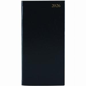 5 Star Slim Desk Diary Portrait Week To View Black 2026 KF1BK26