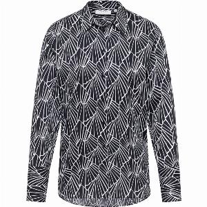 17 Rabatt auf bedruckte schwarze Hemdbluse Jetzt zugreifen