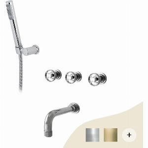 Badewannenarmaturen RetroVintage Serie Arena ChromGoldRose von Nicolazzi