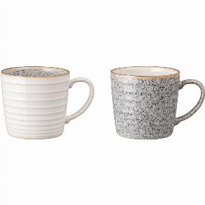 Studio Grey Ridged Mug Set of 2 By Denby