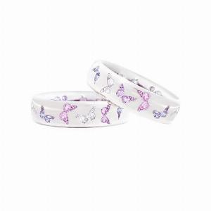 1PC Romance Femmes Fiançailles Bijoux Papillon Cadeaux Mignon Élégant Noble Charmant Bague 10 rose