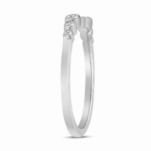 Idalia Bezel Set Lab Grown Open Diamond Ring  White Gold 110 CT TW