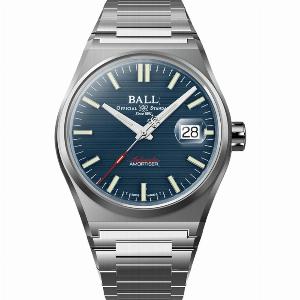 BALL Roadmaster Perseverer Blue Dial Stainless Steel Strap Menaposs Watch NM9050CS1BE