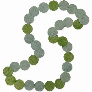 Green Paper Dot Necklace