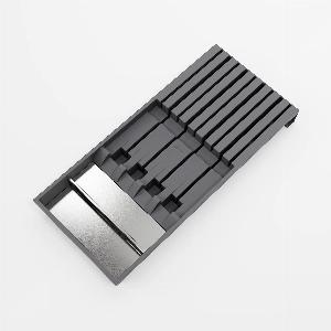 Messerhalter für 4 große  5 kleine Messer  Blum AMBIALINE  Kunststoff  Edelstahl Inox Messerblock für die Schublade