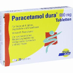 Paracetamol Dura 500mg Tabletten 20 ST früher 299  jetzt nur 101