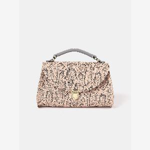 The Mini Poppy  Flax Matte Python  Slate Grey
