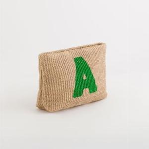 Necessaire lettera A  Zante Beauty Naturale Verde Sconto 30