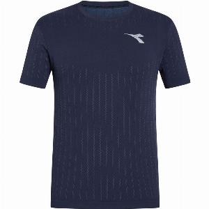 Diadora Icon Stratouno Tshirt Hommesbleu Foncé Bleu  Sm