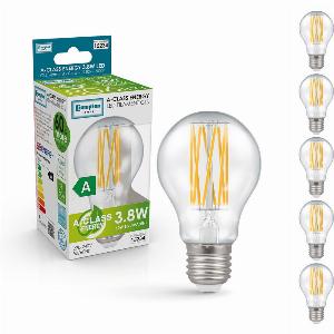 Crompton GLS LED Light Bulb UltraEfficient E27 38W 60W Eqv Warm White 10Pack AClass Clear
