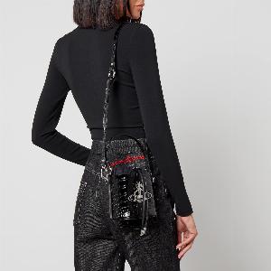 Vivienne Westwood Daisy Drawstring CrocEffect Leather Bag