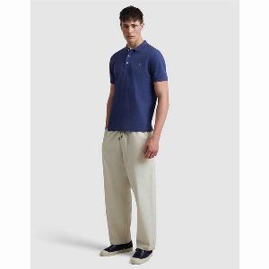 Farah Blanes Ss Polo Shirt In Blue  XS