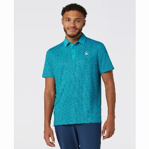 Petes Tee Time Golf Polo In Caribbean Sea