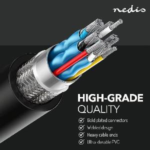 Nedis 2m HDMI 21 Ultra HD UHD 8K Cable Lead 48Gbps HDR 3D 8K60Hz 444 Audio