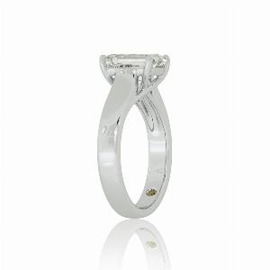 Get 21 Off Bold Emerald Cut Lab Grown Diamond Solitaire Ring in 18K White Gold