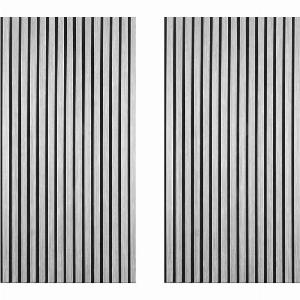 Acoustic Slat Wood Wall Panel  Grey  1200  2 Pack