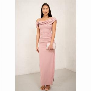 TFNC Sekina Rose Brown Maxi Dress