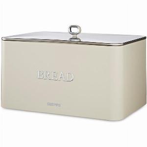 Enjoy 24 Discount on Cream Retrovive 13L Carbon Steel Bread Bin