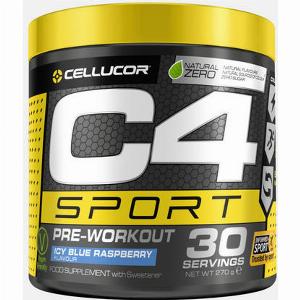 C4 Sport Preworkout Cellucor Exclusive Framboise bleue glacée 270 grammes 30 shakes