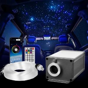 VEVOR Sternenhimmel Auto 550 Stk 16 W GlasfaserSternenDeckenlichter fürs Auto BluetoothApp Fernbedienung Soundaktivierung RGBWLichtmotor für Dekoration im Schlafzimmer zu Hause