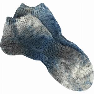 Anonymous Ism 2C Uneven Dye Ankle Socks Navy