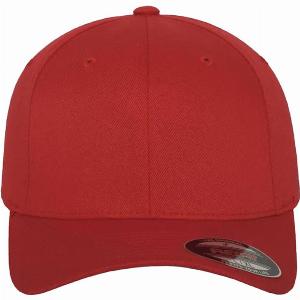 Flexfit Wooly Combed Baseball Casquettes Rouge