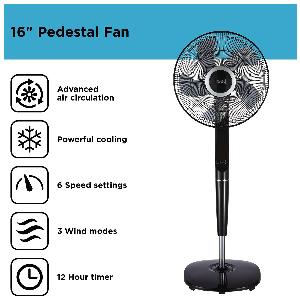 Black  Decker 16Inch Pedestal Fan with Remote Now 6990 42 Off