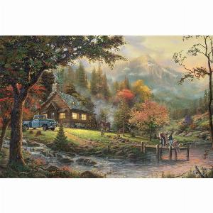 Puzzle Thomas Kinkade  Idylle au bord de la rivière Schmidt Spiele