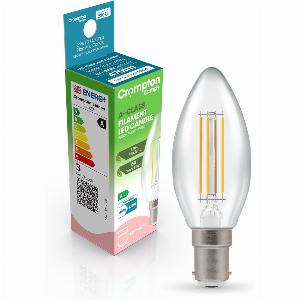 Crompton Candle LED Light Bulb UltraEfficient B15 22W 40W Eqv Warm White AClass Clear