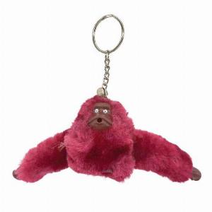 Attractive Cartoon Decorative Skintouch Fur Monkey Key Chain Backpack Pendant for Handbag Orangutan Ring black