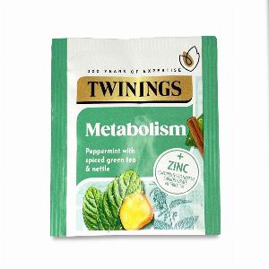 Twinings Superblends  Metabolism  Peppermint with Spiced Green Tea  Nettle Green Tea Infusion  Added Zinc  Health Tea Drink 4 x 20 Tea Bags