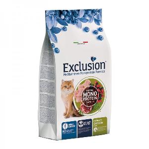 Exclusion Mediterraneo Pollo Sterilizzato Noble Grain per Gatti 450