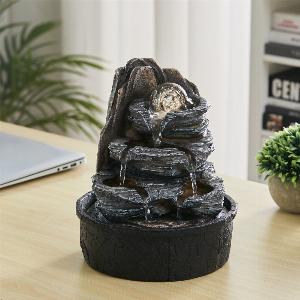 ThreeTier Rock Water Fountain with LED Crystal Ball now 22 4 Off