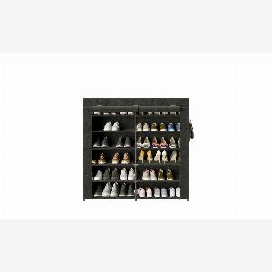 Schwarzer Schuhschrank aus Textil Maße B 113 H 108 cm jetzt 4495