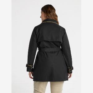 Fiorella Rubino  Trench con bordi a contrasto Donna Nero Taglia 37 46 IT