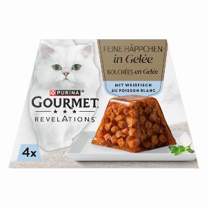 Offre spéciale  12x57g de Gourmet Revelations poisson blanc pour chats