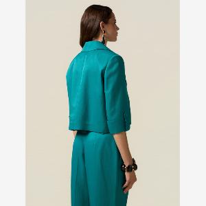 Oltre  Giacca cropped misto lino Donna Ottanio Taglia 48