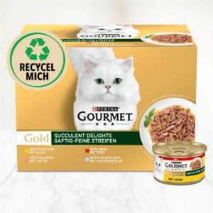 GOURMET Gold Saftigfeine Streifen 12x85g Huhn