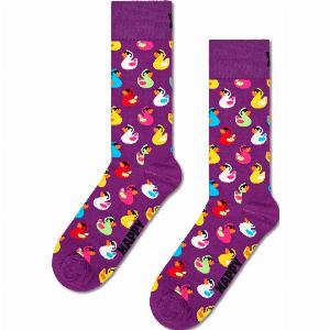 Patterned Purple Socks Rubber Duck  Happy Socks