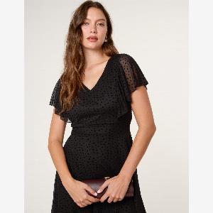 Enjoy 53 Discount on Black Flippy Sleeve Flared Mini Dress Size M