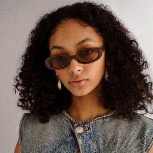 Le Specs Outta Love Polycarbonate OvalFrame Sunglasses