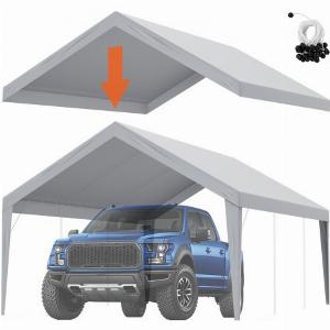 VEVOR Carport Replacement Canopy Cover 13 x 20 ft Garage Top Tent Shelter Tarp HeavyDuty Waterproof  UV Protected Easy Installation with Ball BungeesGrey Only Top Cover Frame Not Include