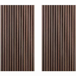 Acoustic Slat Wood Wall Panel  Smoked Oak  1200  2 Pack