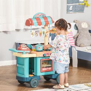 Get 67 Off on Kids Food Cart Pretend Playset Trolley Kitchen Set