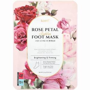 Koelf Rose Petal Satin Foot Mask RosenblütenSatinFußmaske 1 Paar 16 g 056 oz
