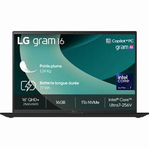 LG gram 16 Intel Core Ultra 7 16Go1ToNoir  16Z90TLGAU78F