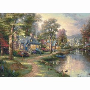 Puzzle en bois  Le Village au Bord du Lac Schmidt Spiele